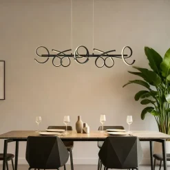 Design-Hängeleuchte schwarz rechteckig 3-Stufen-Dimmbar - Krisscross