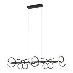 Design-Hängeleuchte schwarz rechteckig 3-Stufen-Dimmbar - Krisscross