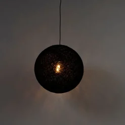 Design-Hängeleuchte schwarz Kugel 45cm - Corda