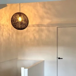 Design-Hängeleuchte schwarz Kugel 45cm - Corda