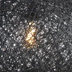 Design-Hängeleuchte schwarz Kugel 45cm - Corda