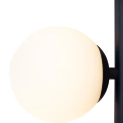 Design-Hängeleuchte schwarz mit Milchglas 5-flammig - Vertical