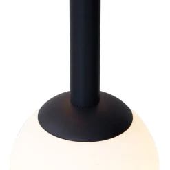 Design-Hängeleuchte schwarz mit Milchglas 5-flammig - Vertical