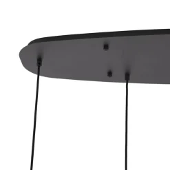 Design-Hängeleuchte schwarz mit Rauchglas 5-flammig - Gus