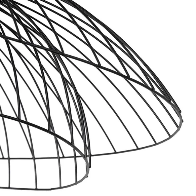Design-Hängeleuchte schwarz mit doppeltem Schirm 66 cm - Pua