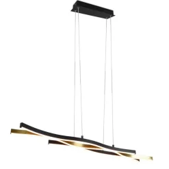 Design-Hängeleuchte Schwarz mit Gold inkl. LED Dimmbar - Blaze