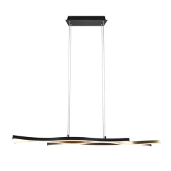 Design-Hängeleuchte Schwarz mit Gold inkl. LED Dimmbar - Blaze