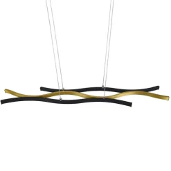 Design-Hängeleuchte Schwarz mit Gold inkl. LED Dimmbar - Blaze