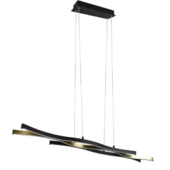 Design-Hängeleuchte Schwarz mit Gold inkl. LED Dimmbar - Blaze