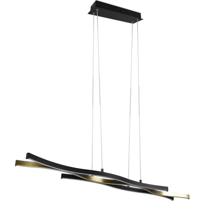 Design-Hängeleuchte Schwarz mit Gold inkl. LED Dimmbar - Blaze