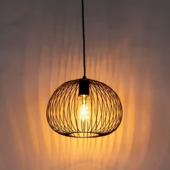 Design-Hängeleuchte Schwarz Draht - Wire Dough