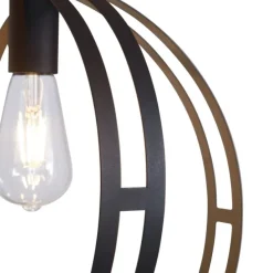 Design-Hängeleuchte schwarz rechteckig 3-flammig - Indu