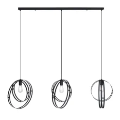 Design-Hängeleuchte schwarz rechteckig 3-flammig - Indu