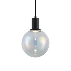 Design-Hängeleuchte schwarz mit Regenbogen-Glas 20cm - Mallon