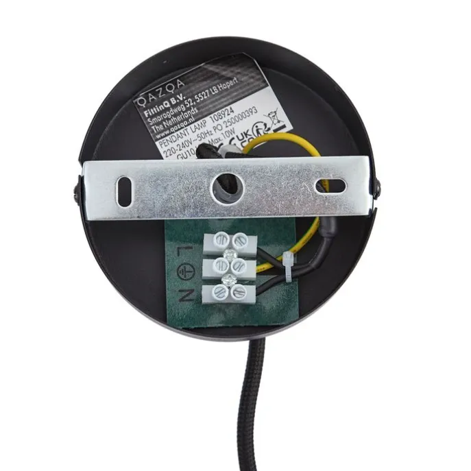 Design-Hängeleuchte schwarz mit Regenbogen-Glas 20cm - Mallon