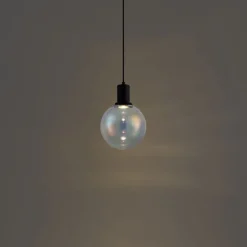 Design-Hängeleuchte schwarz mit Regenbogen-Glas 20cm - Mallon