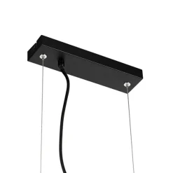 Design-Hängeleuchte schwarz mit Bernsteinglas 8-flammig - Uvas