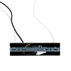 Design-Hängeleuchte schwarz mit Bernsteinglas 8-flammig - Uvas