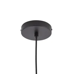 Design-Hängeleuchte schwarz mit Rauchglas - Domo