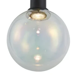 Design-Hängeleuchte schwarz mit Regenbogen-Glas rund 3-flammig - Mallon