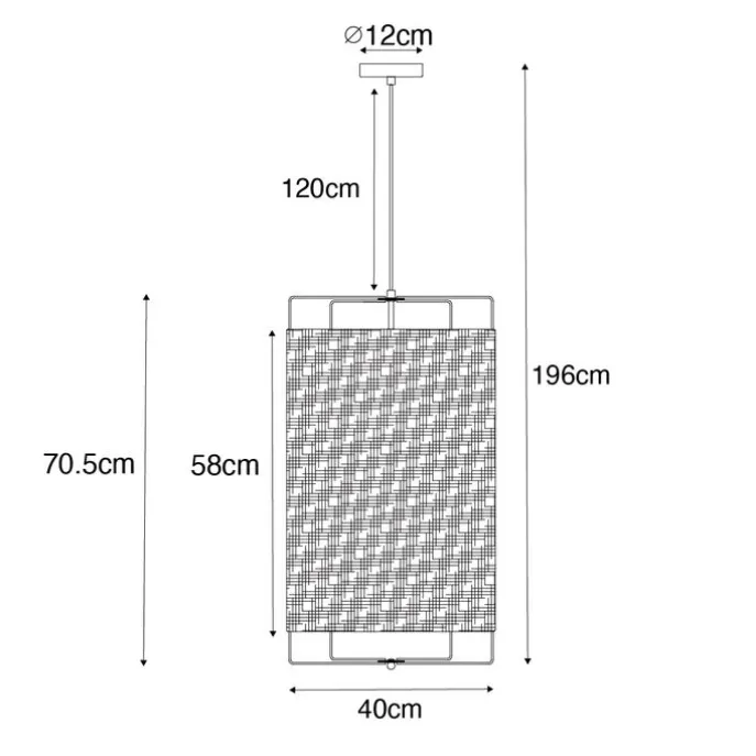 Design-Hängeleuchte weiß mit beigefarbenem Schirm - Rich