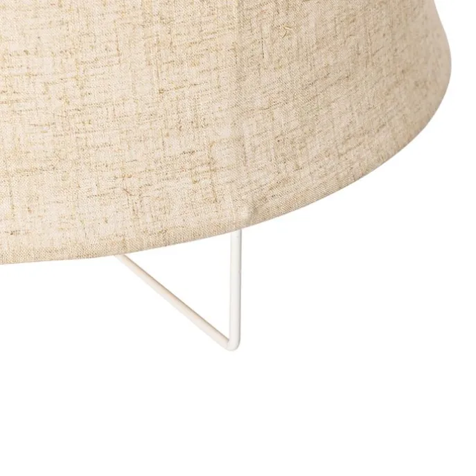 Design-Hängeleuchte weiß mit beigefarbenem Schirm - Rich