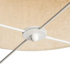 Design-Hängeleuchte weiß mit beigefarbenem Schirm - Rich