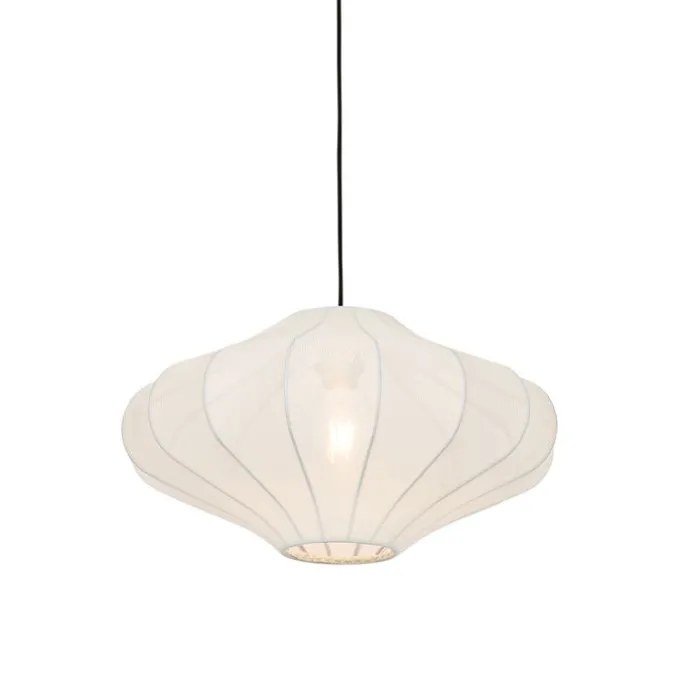 Design-Hängeleuchte Weiße Seide 50 cm - Plu