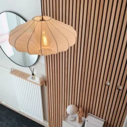 Design-Hängeleuchte Weiße Seide 50 cm - Plu