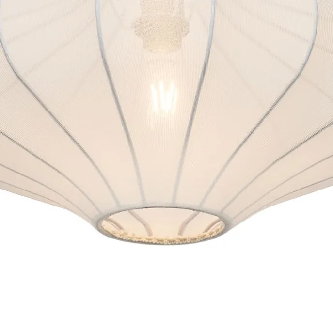 Design-Hängeleuchte Weiße Seide 50 cm - Plu