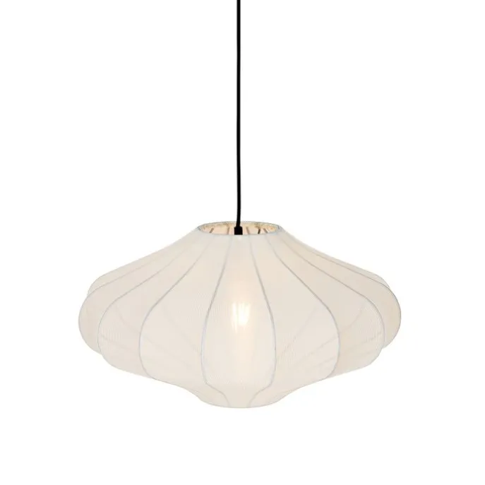 Design-Hängeleuchte Weiße Seide 50 cm - Plu