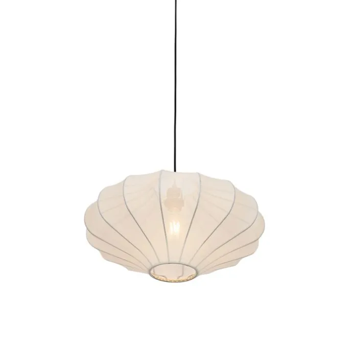 Design-Hängeleuchte Weiße Seide 50 cm - Plu