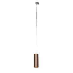 Design-Pendelleuchte Dunkelbronze inkl. Schienenadapter 3-Phasen - 3-Phasen Tubo