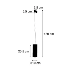 Design-Pendelleuchte Dunkelbronze inkl. Schienenadapter 3-Phasen - 3-Phasen Tubo