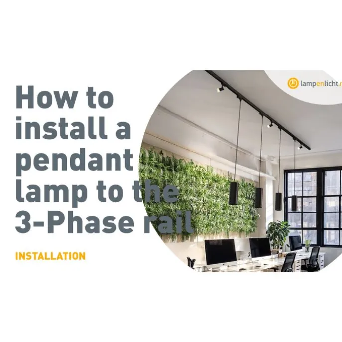 Design-Pendelleuchte Dunkelbronze inkl. Schienenadapter 3-Phasen - 3-Phasen Tubo