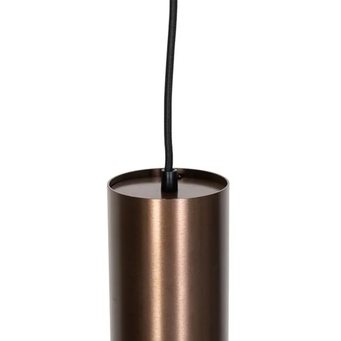 Design-Pendelleuchte Dunkelbronze inkl. Schienenadapter 3-Phasen - 3-Phasen Tubo