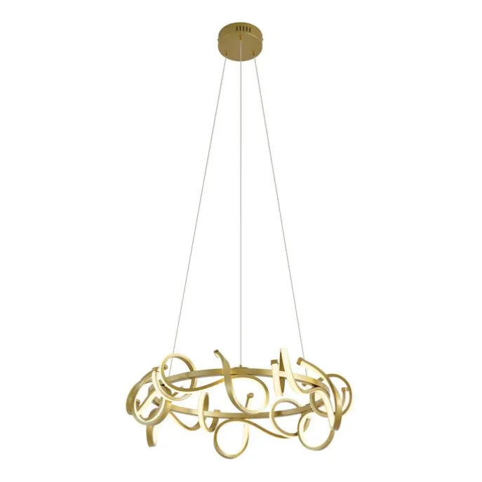Design-Pendelleuchte Gold Rund 3-Stufen-Dimmbar - Krisscross