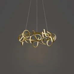 Design-Pendelleuchte Gold Rund 3-Stufen-Dimmbar - Krisscross