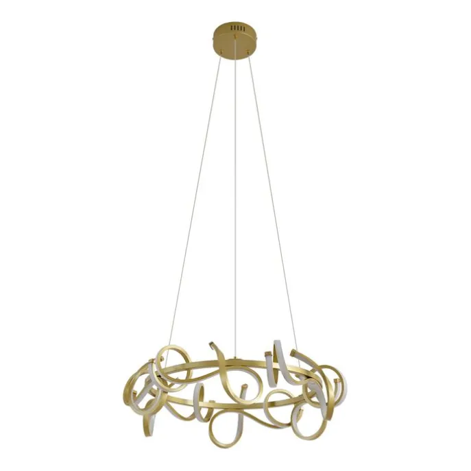 Design-Pendelleuchte Gold Rund 3-Stufen-Dimmbar - Krisscross
