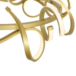 Design-Pendelleuchte Gold Rund 3-Stufen-Dimmbar - Krisscross