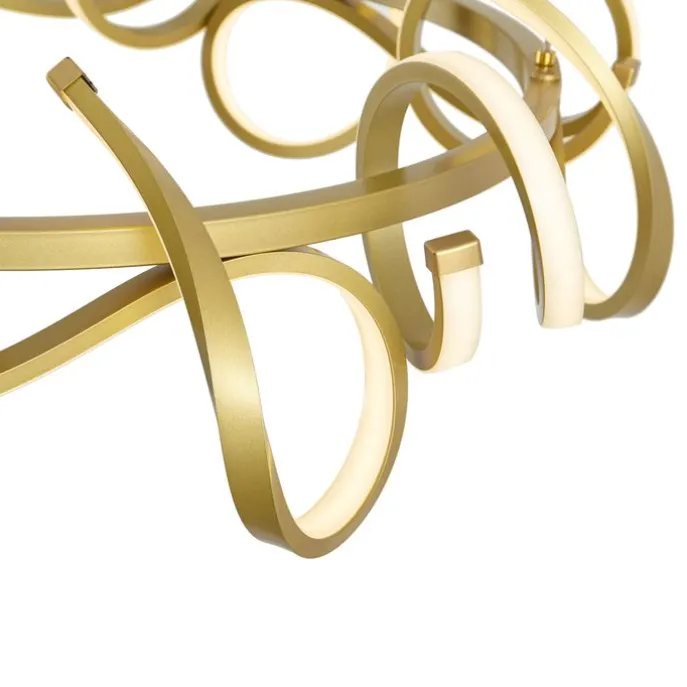 Design-Pendelleuchte Gold Rund 3-Stufen-Dimmbar - Krisscross