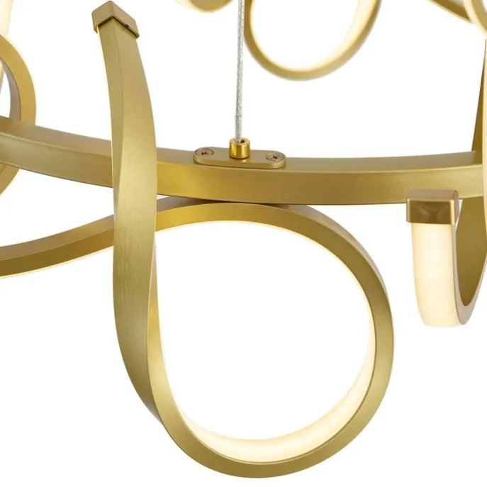 Design-Pendelleuchte Gold Rund 3-Stufen-Dimmbar - Krisscross