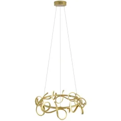 Design-Pendelleuchte Gold Rund 3-Stufen-Dimmbar - Krisscross