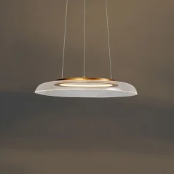 Design-Pendelleuchte Gold und Transparent 3-Stufen-Dimmbar - Scacrylic