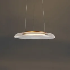 Design-Pendelleuchte Gold und Transparent 3-Stufen-Dimmbar - Scacrylic