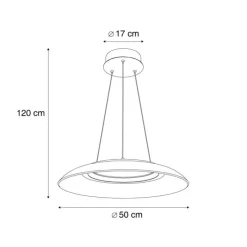 Design-Pendelleuchte Gold und Transparent 3-Stufen-Dimmbar - Scacrylic