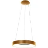 Design-Pendelleuchte Gold inkl. dimmbarer LED - Ringlede