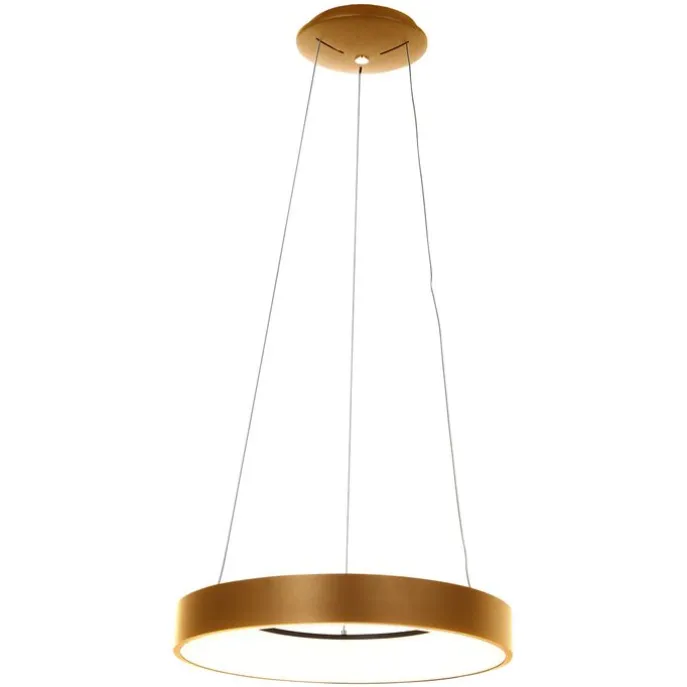 Design-Pendelleuchte Gold inkl. dimmbarer LED - Ringlede