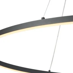 Design-Pendelleuchte Schwarz Oval 120cm inkl. LED 3-Stufen-Dimmbar - Ovallo