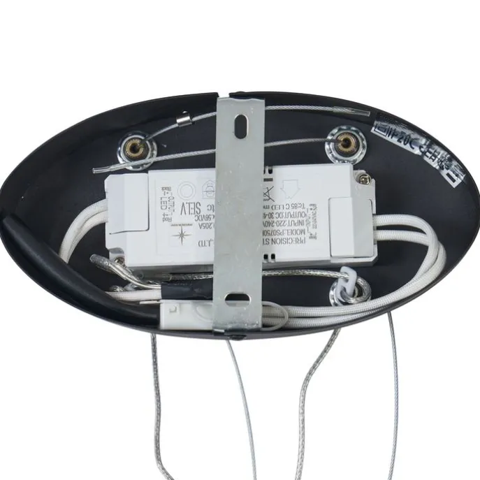 Design-Pendelleuchte Schwarz Oval 120cm inkl. LED 3-Stufen-Dimmbar - Ovallo